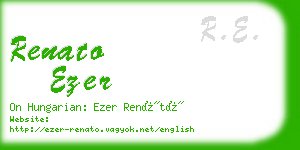 renato ezer business card